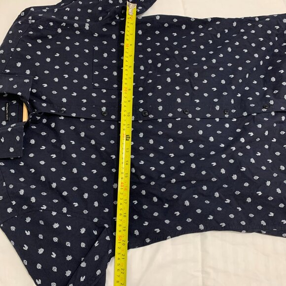 RW & Co Mens Blue Patterned Shirt - Picture 7 of 12